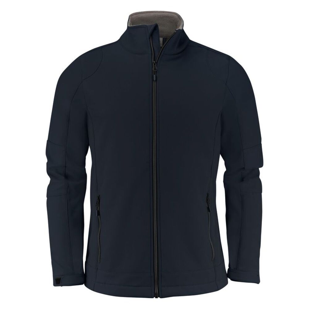 Printer Mens Trial Soft Shell Jacket / Dark Navy